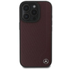 Mercedes nakładka do iPhone 16 Pro 6,3" MEHMP16L23RBGVR Hardcase MB Wood Imitation Leather MagSafe czerwona