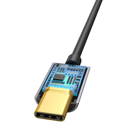 Baseus adapter L54 USB-C do jack 3,5 mm ciemno-szary