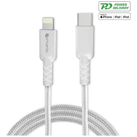 Ładowarka sieciowa 4smarts VoltPlug 20W  PD USB-C z kable USB-C do Lightning biały