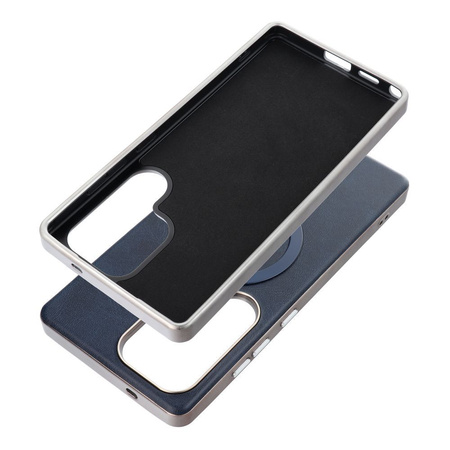 Futerał GENTLEMAN MAG COVER kompatybilny z MagSafe do SAMSUNG S25 ULTRA granatowy