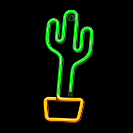 Neon LED KAKTUS pomarańcz/zielony Bat + USB FLNE02 Forever Light