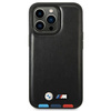 Original Case IPHONE 14 PRO MAX BMW Leather Stamp Tricolor MagSafe (BMHMP14X22PTDK) black