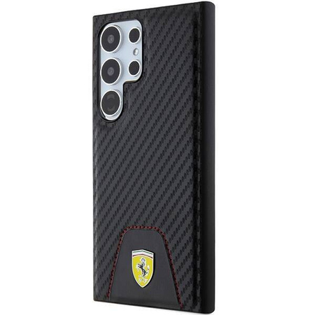 Oryginalne Etui FERRARI hardcase Carbon Stitched Bottom FEHCS24LN3PUK do Samsung Galaxy  S24 Ultra Czarny