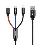 Baseus 3in1 Cable USB-C / Lightning / Micro 3,5A 0,3m (Black)
