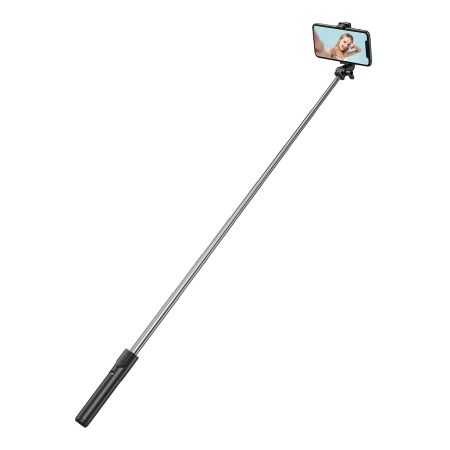 Selfie-Stick WHS1Y Teleskopstativ 1 m mit Telefonhalter – Schwarz
