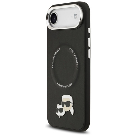 Karl Lagerfeld nakładka Magsafe PU case with Karl&Choupette heads pins logo and metal camera buttons do iPhone 17 Air czarna