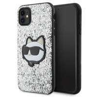 Karl Lagerfeld KLHCN61G2CPS iPhone 11 / Xr 6,1" Silber/Silber Hardcase Glitter Choupette Patch