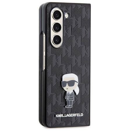 Karl Lagerfeld Saffiano Monogram Ikonik Pin case for Samsung Galaxy Z Fold 5 - black