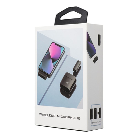 Mikrofon bezprzewodowy krawatowy dla iPhone Lightning 8-pin z etui ładującym S11