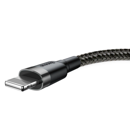 Baseus Cafule Cable - Kabel połączeniowy USB do Lightning, 1.5 A, 2 m (szary/czarny)