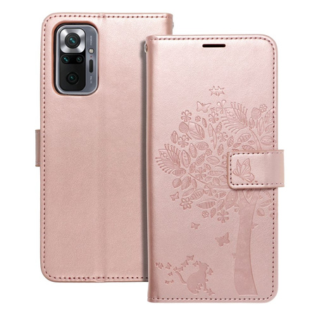 Kabura MEZZO Book do XIAOMI Redmi NOTE 10 / 10S drzewo złoty róż
