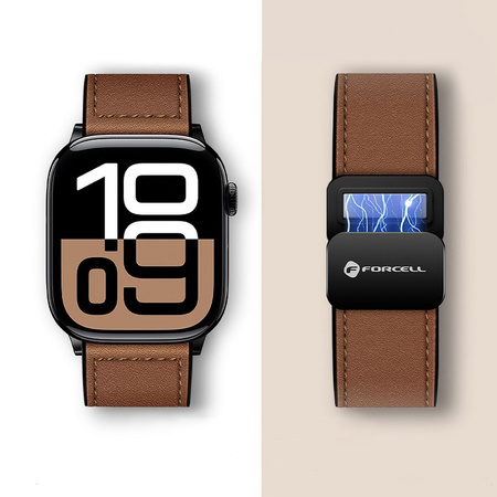 Pasek do Apple Watch Forcell F-Design FA21 skóra ekologiczna 38 / 40 / 41 mm czarny