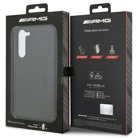 AMG AMHCS23MBLSCA S23+ S916 schwarz/schwarz Hardcase Carbon Stripe&Embossed