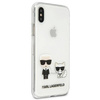 Oryginalne Etui IPHONE XS MAX Karl Lagerfeld Hardcase Karl&Choupette (KLHCI65CKTR) transparentne
