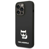 Original Case IPHONE 14 PRO MAX Karl Lagerfeld Hardcase Silicone Choupette Body black
