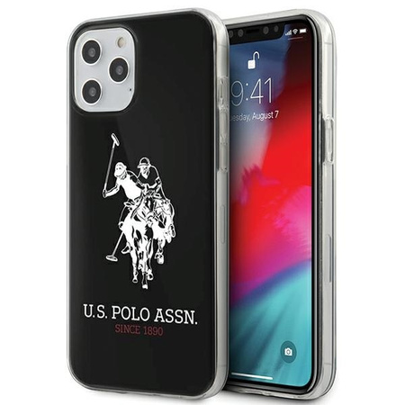 US Polo USHCP12LTPUHRBK iPhone 12 6,7" Pro Max czarny/black Shiny Big Logo
