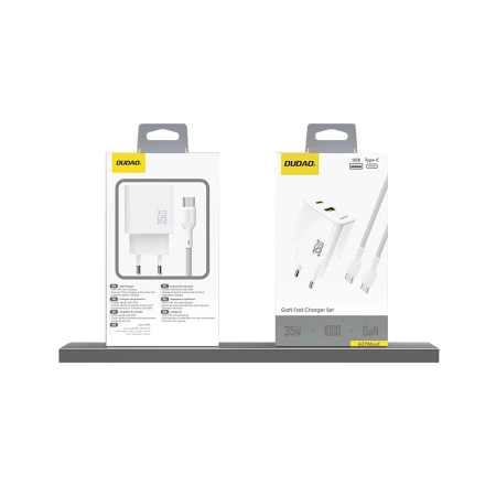 Dudao A27 MaxC 35W Wall Charger + USB-C Cable - White