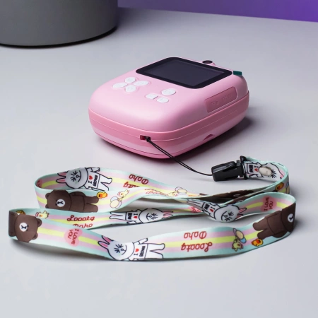 Mini-Thermodrucker für Kinder mit Kamera und Camcorder - Rosa