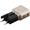 Ładowarka sieciowa Energea TravelGo      Adapter 45 2xUSB-C 45W złoto-czarna