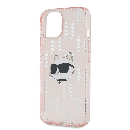 Karl Lagerfeld KLHCP13MHKLPCHP iPhone 13 6.1" różowy/pink hardcase IML Choupette Head & Monogram