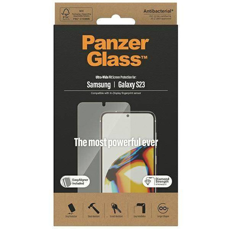 Szkło Hartowane SAMSUNG GALAXY S23 PanzerGlass Ultra-Wide Fit Screen Protection z aplikatorem (7315)