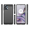 Carbon Case für Motorola Moto G13 flexible Silikon-Carbon-Hülle schwarz