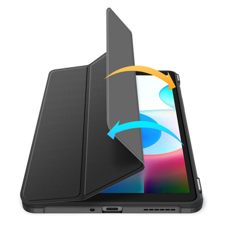Dux Ducis Toby Armored Flip Smart Case for Realme Pad Mini with Stylus Holder Black