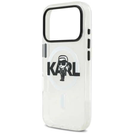 Karl Lagerfeld IML Karl Sketch Logo MagSafe Case für iPhone 17 Pro - Transparent