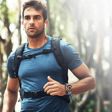 Sportarmband mit Klettverschluss für Apple Watch Ultra/8/7/6/SE/5/4/3/2/1 (42, 44, 45, 49 mm) Dux Ducis Armband YJ-Version – Blaugrau