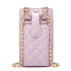 Pikowana torebka / saszetka na telefon 19*10,5*2cm, PURPLE / FIOLETOWY