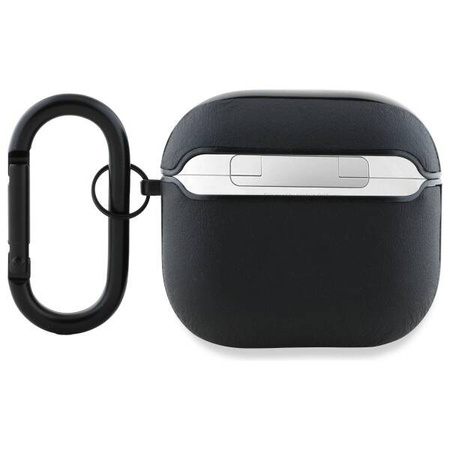 Etui AMG Leather White Logo na AirPods 4 - czarne / białe