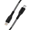 FORCELL Carbon kabel Typ C do iPhone Lightning 8-pin Power Delivery PD27W CB-01C czarny 1 metr
