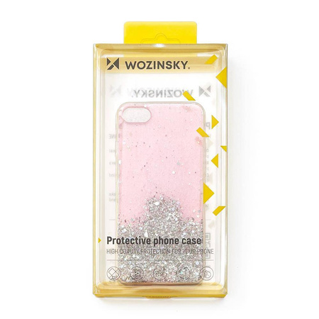 Wozinsky Star Glitter błyszczące etui pokrowiec z brokatem iPhone 12 mini różowy