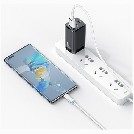 Kabel USAMS Cloud Series US-SJ658 6A     USB-A do USB-C 1,2m biały