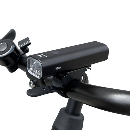 Wozinsky Fahrradfrontlampe USB (bis 200lm) weißes Licht 4 Betriebsmodi schwarz (WFBLB2)