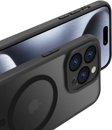 Panzer Matt Case MagS iPhone 16 Black