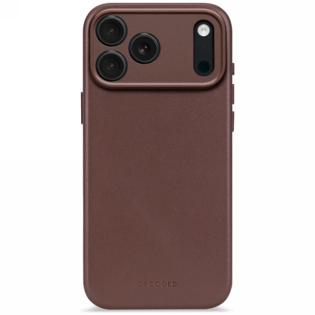 Etui Decoded Leather Backcover z MagSafe na iPhone 17 Pro Max - brązowe