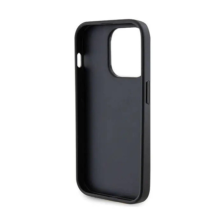 Original Handyhülle IPHONE 13 PRO Guess 4G Strass Metal Logo (GUHCP13LPS4DGPK) schwarz