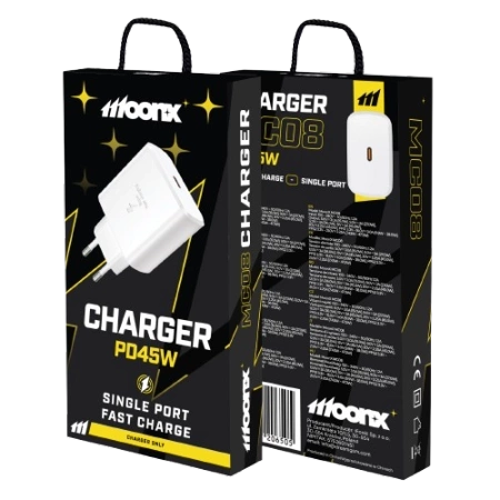 MOONX wall charger MC08 PD 45W 1xUSB-C White