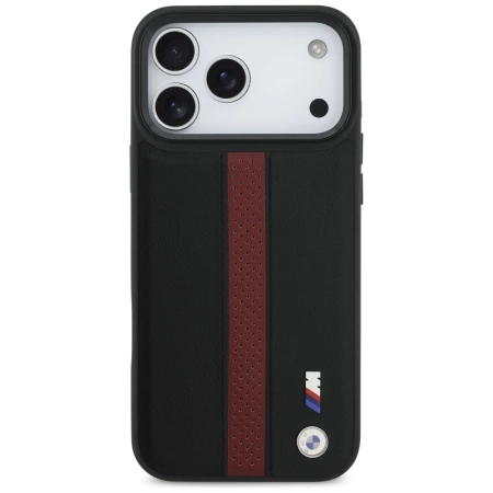 BMW M Perforated Stripe Logo MagSafe Case für iPhone 17 Pro Max – Rot