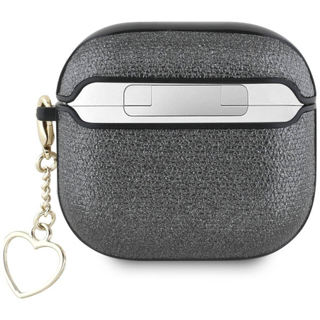 Oryginalne Etui APPLE AIRPODS 4 Guess Metallic Script Charm czarne