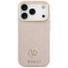 Etui Guess Grained Strass Logo MagSafe na iPhone 17 Pro - różowe