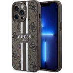 Guess GUHMP13LP4RPSW iPhone 13 Pro / 13 6.1" brązowy/brown hardcase 4G Printed Stripes MagSafe