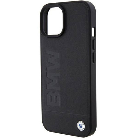 BMW MagSafe Leather Hot Stamp case for iPhone 15 Plus - black