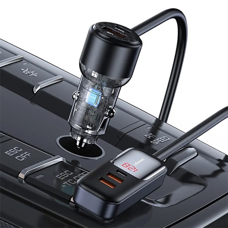 USAMS Ład. sam. C40 3xUSB+2xUSB-C 165WPD+QC Fast Charge czarny/black CC213CC01 (US-CC213)