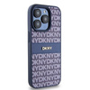 DKNY DKHCP15LPRTHSLB iPhone 15 Pro 6.1" niebieski/blue hardcase Leather Mono Stripe & Metal Logo