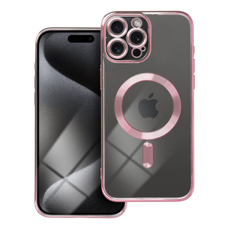 Futerał Electro Mag Cover kompatybilny z MagSafe do IPHONE 15 PRO MAX złoty róż