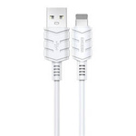 Cable 2.4A 1.2m USB - Apple Lightning Kakusiga Smart Fast Charging Data Cable KSC-710 white