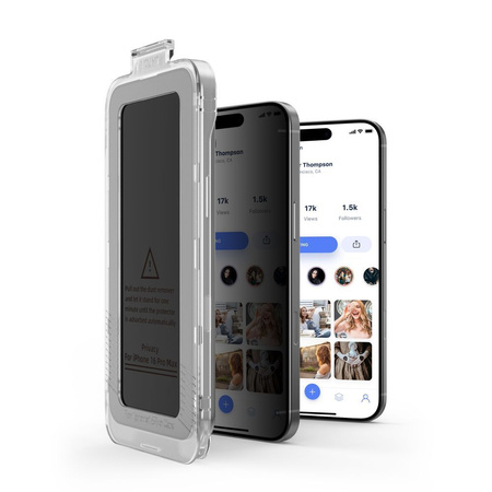 SZKŁO PRYWATYZUJĄCE TECH-PROTECT QUICK SET SPY+ 2-PACK IPHONE 13 / 13 PRO / 14 / 16E PRIVACY