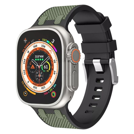 WiWU - Pasek do smartwatcha Wi-WB015 Kylin Watch Band 42/44/45/49mm - ciemno zielony